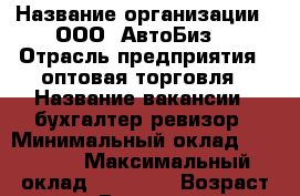  › Название организации ­ ООО 'АвтоБиз' › Отрасль предприятия ­ оптовая торговля › Название вакансии ­ бухгалтер-ревизор › Минимальный оклад ­ 22 000 › Максимальный оклад ­ 28 000 › Возраст от ­ 23 › Возраст до ­ 35 - Приморский край, Владивосток г. Работа » Вакансии   